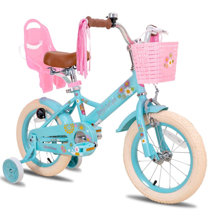 JOYSTAR christmas 2024 ornament Kids Bike 3-9 Years 12-16 Inch girls bicycle Training Wheels Princess Doll Seat Bike Toddler Kids' Bicycle