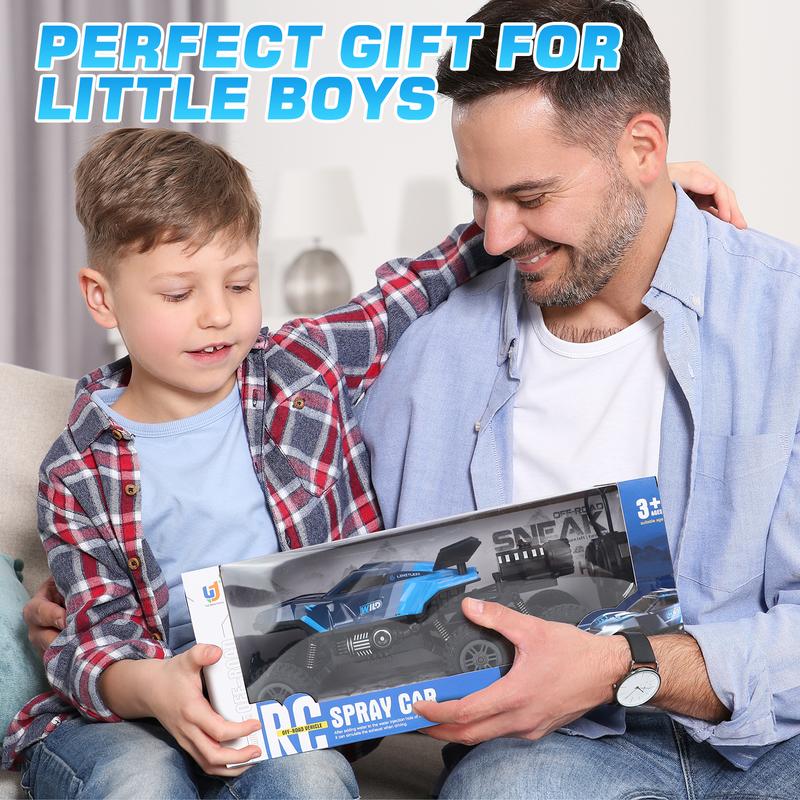 Remote Control Rc Truck, Remote Control Car, 1:16 Scale All Terrain Off-Road Monster Truck, Rc Cars with LED light & Spray Function, Best Brithday Gifts, Back to school gifts