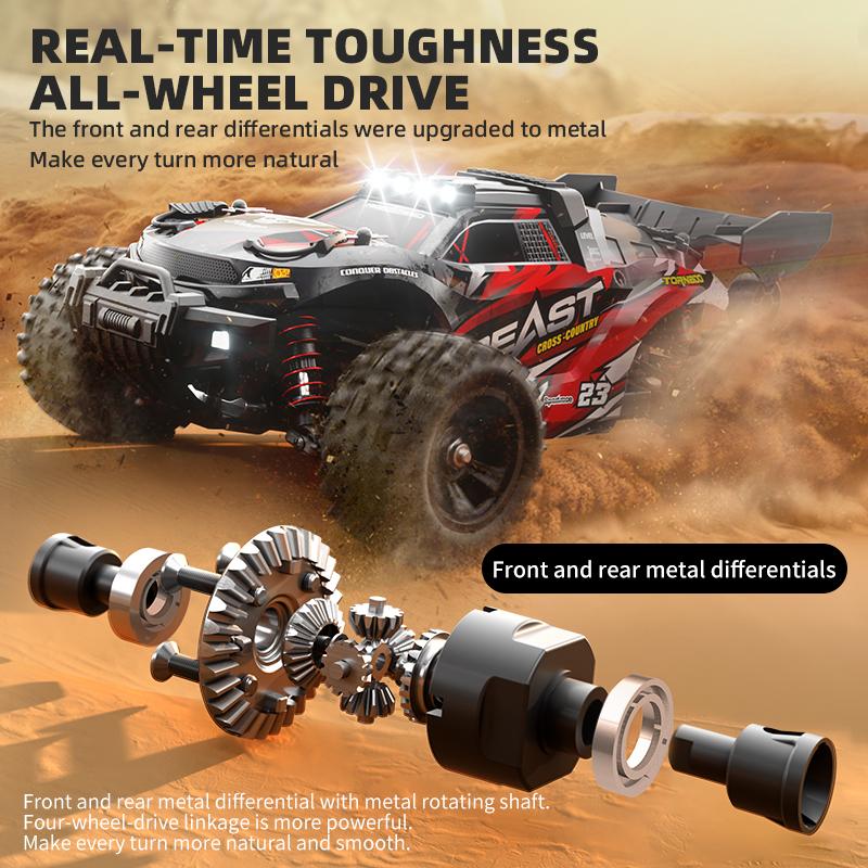 1:18 4WD RC Car Off Road Monster Truck High Speed 50Km H With LED Light 2.4G Remote Control Cars For Adults And Kid RC Cars Toys