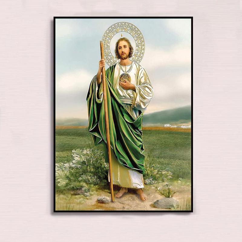 Jesus Pattern DIY Diamond Arts Colorful Painting Kit Without Frame, 1 Set DIY 5D Diamond Art Decorative Painting for Adults Beginners, DIY Wall Art Decor for Home Living Room Bedroom