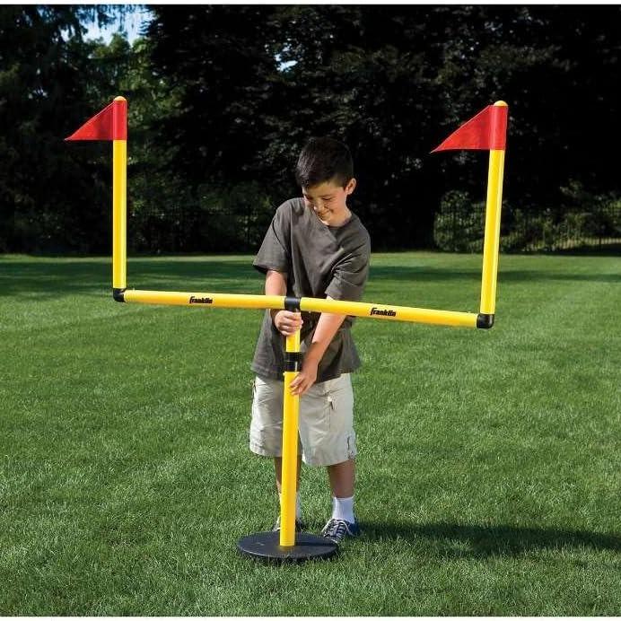 Sports Youth Football Goal-Post Set, Kids’ Football Goal Post with Mini Football, Fun Football Goal for All Ages, Easy Assembly,  Adjustable Height , Weighted Base ,Football Accessories, Football