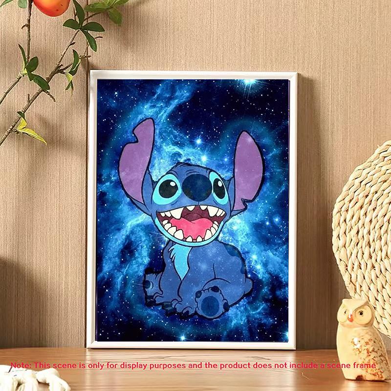 Cartoon Stitch Pattern DIY Diamond Arts Colorful Painting Kit without Frame, DIY 5D Diamond Arts Colorful Painting Kit, Wall Art Decor for Home