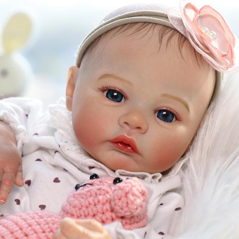 Wooroy Lifelike Reborn Baby Dolls - Birthday Gift, Girl Gift, Kids Gift, Christmas Gift, Big Sister Gift, 18 Inch Realistic Newborn Baby Dolls Girl, Real Life Baby Dolls with Soft Weighted Body, Real Baby Reborn Gift Set for Kids Age 3+