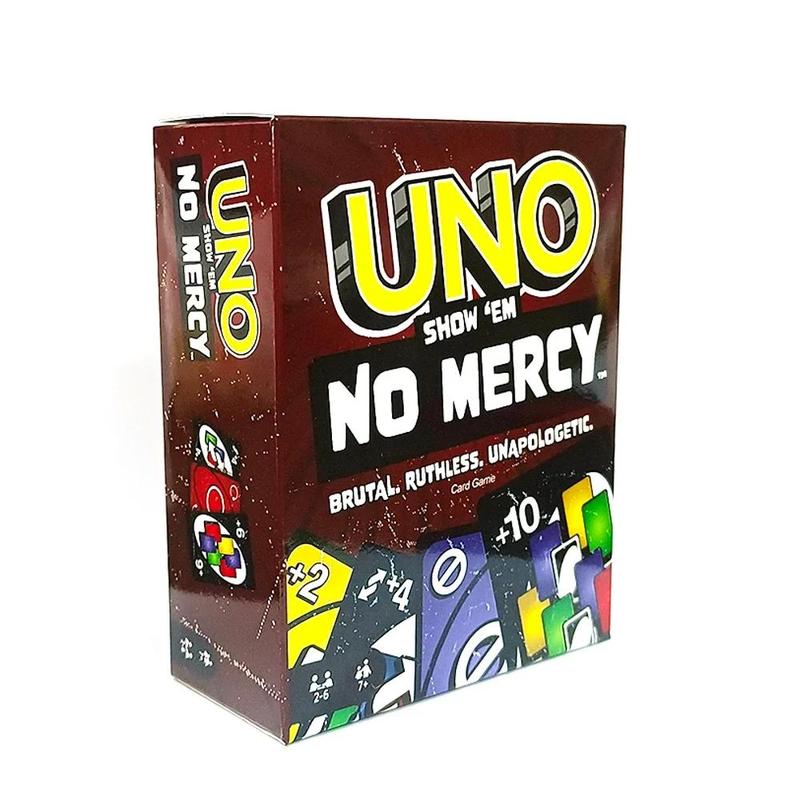 UNO Show 'em No Mercy Card Game for Kids, Adults & Family Parties and Travel with Extra Cards, Special Rulesand Tougher Penalties