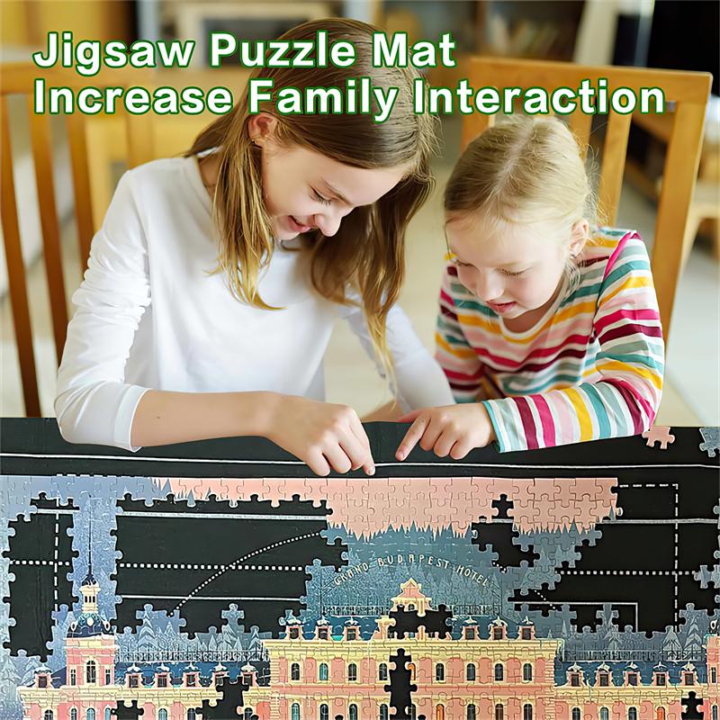 Puzzle Roll Mat Puzzle Storage Saver Mat with 8 Colored Sorting Trays Storage Bag Pump, Jigsaw Felt Mat with Anti-Leak Tube & 3 Elastic Bands, Portable Puzzle Keeper for 3000 1500 Pieces Gift for Christmas