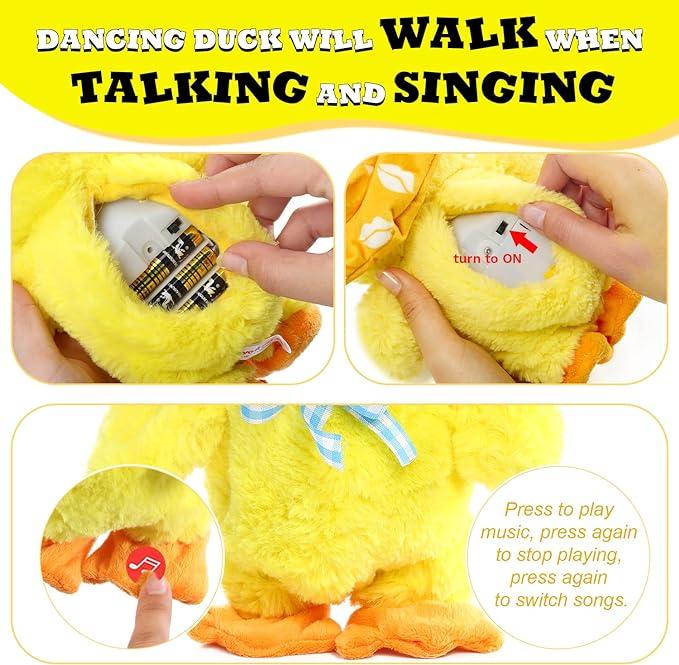 Yellow Duck Toy, Repeats What You Say, Sings 30 English Songs, Electric Speech Development Music, Interesting birthday gift