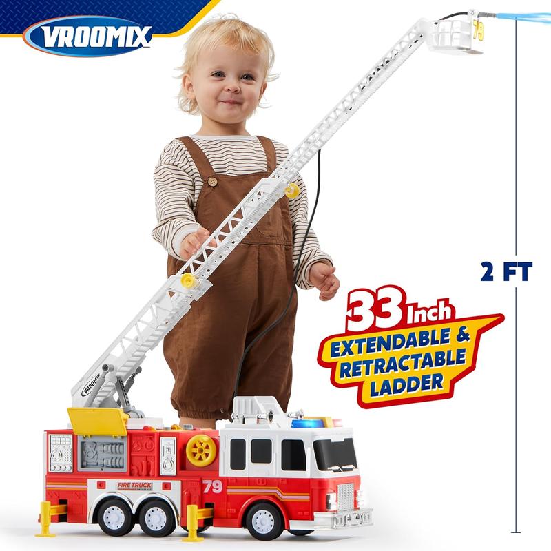  Interactive Fire Truck Toys Lights, Sirens, and Realistic Features Perfect for Boys & Girls Birthday Gifts