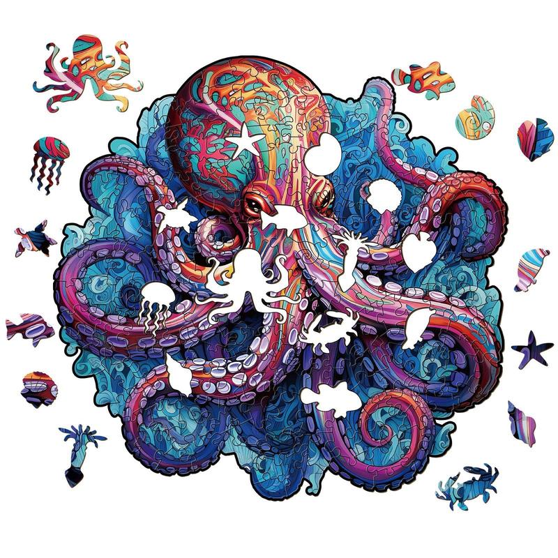 Deep Sea Giant Octopus Wooden Jigsaw Puzzle