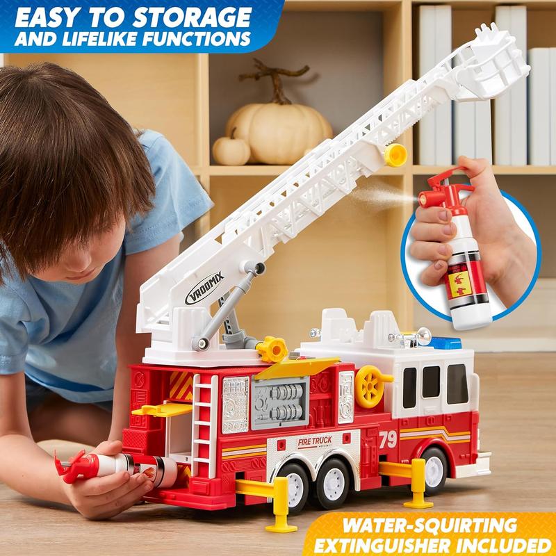  Interactive Fire Truck Toys Lights, Sirens, and Realistic Features Perfect for Boys & Girls Birthday Gifts