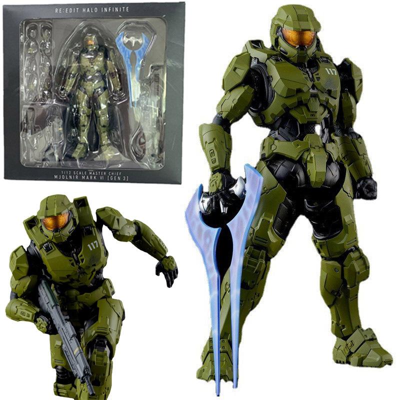 Halo 5 Master Chief HALO Halo Infinite 1 12 Action Model Doll Hand-made Ornaments Boxed