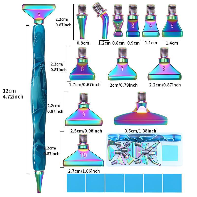 Complete DIY Diamond Arts Colorful Painting Tool Set, 1 Set DIY Diamond Manual Drill Pen, Perfect for Embroidery and DIY Projects, Christmas Gift