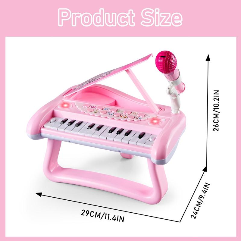 Children's Piano Toy Keyboard, Musical Instrument Toy with Microphone, Multi-use Educational Toys for Kids