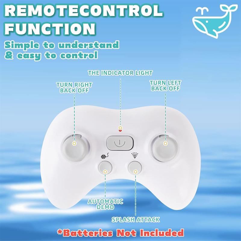 Kids Toys Remote Control Whale Electric Boat Animal Water Toy, Outdoor Toy Gift with Colorful Box, Toys for Kids Suitable for Swimming Pool, Bathtub or Lake Swimming Toy