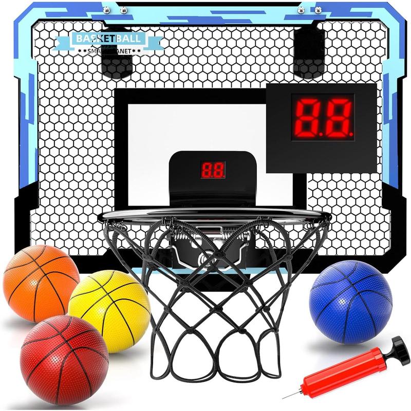 Indoor Basketball Mini Basketball Hoop with 4 Balls for Bedroom Office Outdoor as Christmas Gift