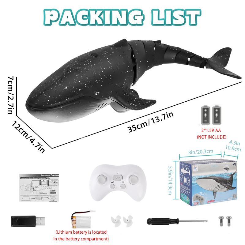 Kids Toys Remote Control Whale Electric Boat Animal Water Toy, Outdoor Toy Gift with Colorful Box, Toys for Kids Suitable for Swimming Pool, Bathtub or Lake Swimming Toy