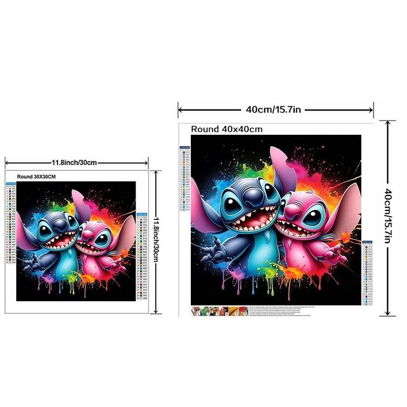 Disney Lilo & Stitch Pattern DIY Diamond Arts Colorful Painting Kit without Frame, DIY 5D Diamond Arts Colorful Painting Kit, Wall Art Decoration for Home