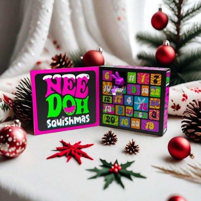 NeeDoh Squishmas 2024 Advent Calendar - 24  Mini Toys  Advent Calendar Squishy Fun - Christmas Countdown with Mini Toys for Kids