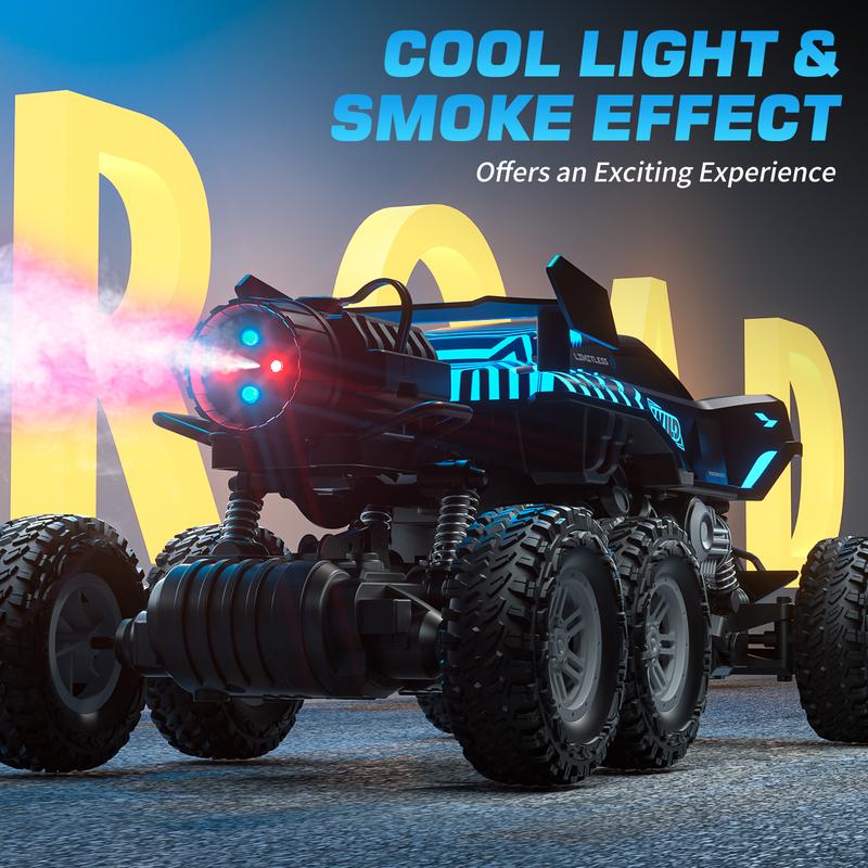 Remote Control Rc Truck, Remote Control Car, 1:16 Scale All Terrain Off-Road Monster Truck, Rc Cars with LED light & Spray Function, Best Brithday Gifts, Back to school gifts