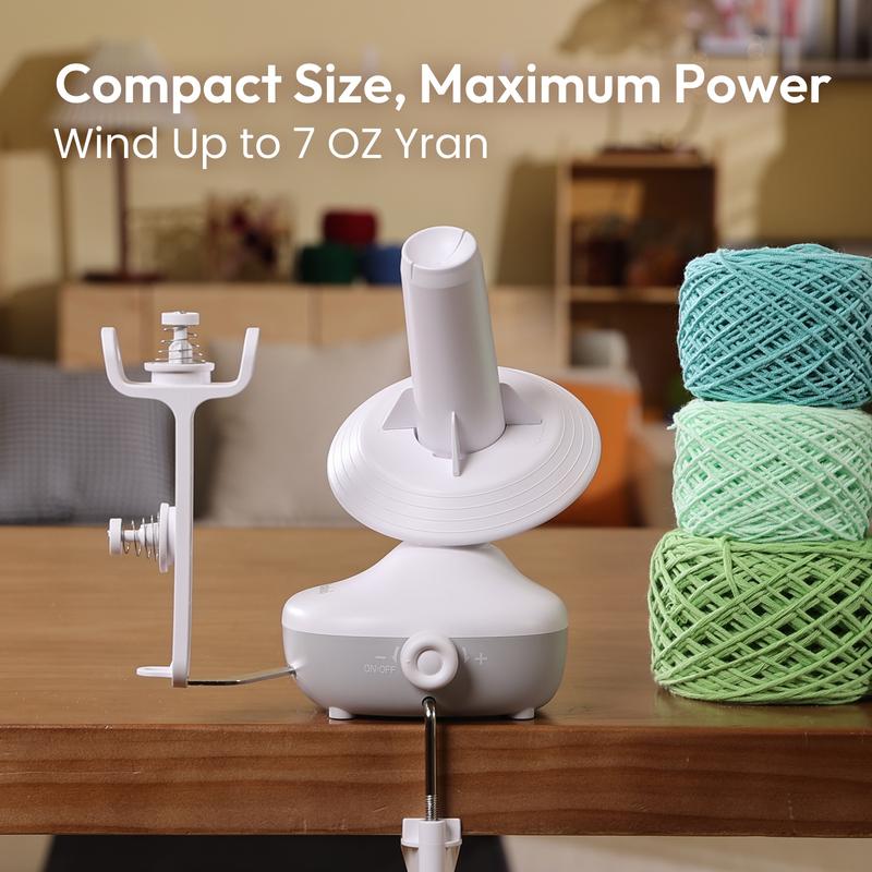 Electric Yarn Winder Mini for Crocheting & Knitting, Compact Yarn Cake Winder with Strong Tension