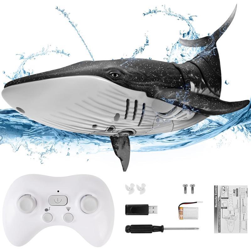 Kids Toys Remote Control Whale Electric Boat Animal Water Toy, Outdoor Toy Gift with Colorful Box, Toys for Kids Suitable for Swimming Pool, Bathtub or Lake Swimming Toy