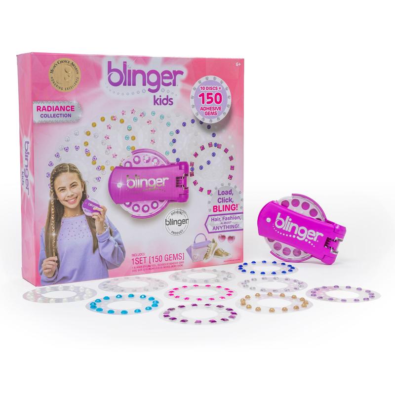 blinger® Radiance Collection Starter Kit with blinger® Gem Stamper (Magenta) + 150 Colorful Acrylic Rhinestones