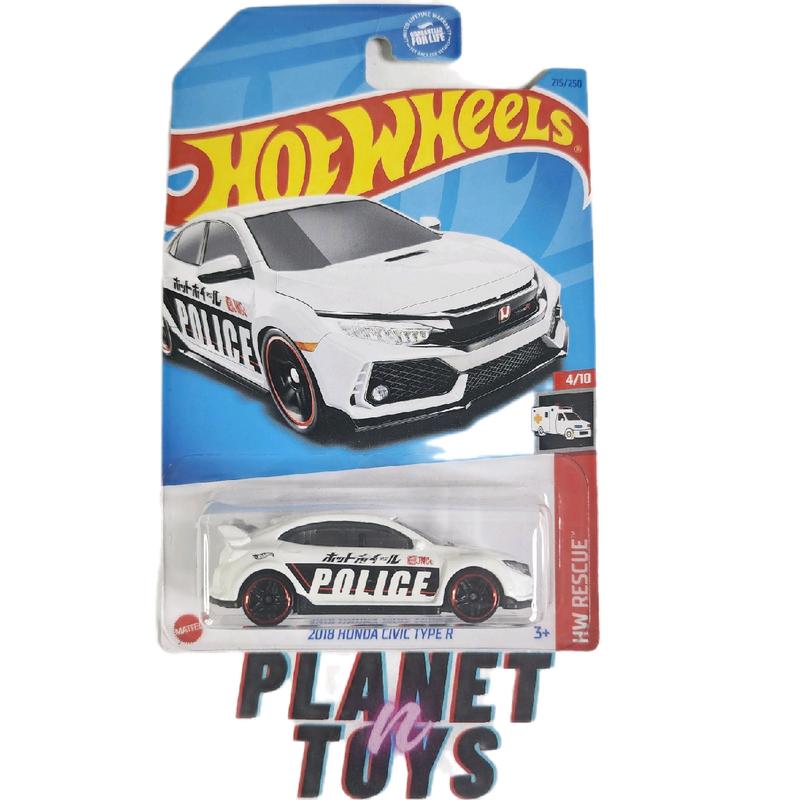 Hot Wheels 2018 Honda Civic Type R 215 250 HW Rescue 4 10 Diecast 1:64 Car Collectible honda civic