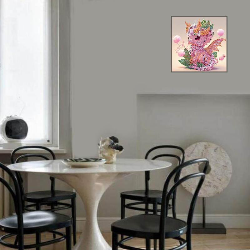 Cute Cartoon Dragon Design Painting Kit in Diamond, DIY Painting Kit for Beginners, Home Wall Art Decoration