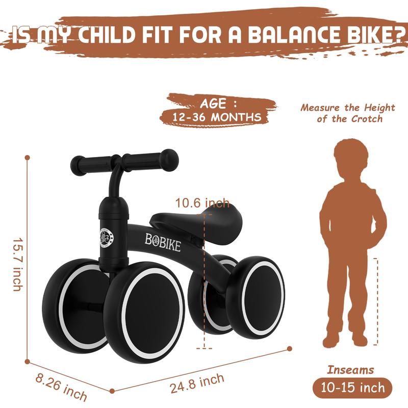 Baby Balance Bike Toys for 12-36 Months Boys Grils Baby Bike Kids Toy Toddler Bike No Pedal Best First Birthday Gifts Children Walker Infant 4 Wheels