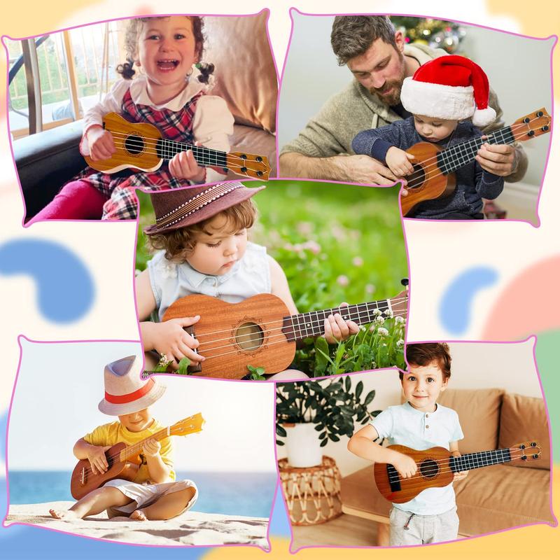 Kids Toy Ukulele Guitar,Classical 17inch 4 String Mini Children Guitar with Pick,Educational Musical Instrument Toy for Toddlers and Preschoolers