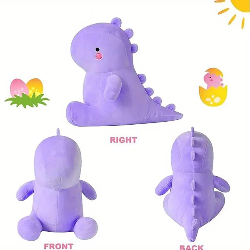 Pink dino throw pillow  doll and stuffed toys cute shy pink dino