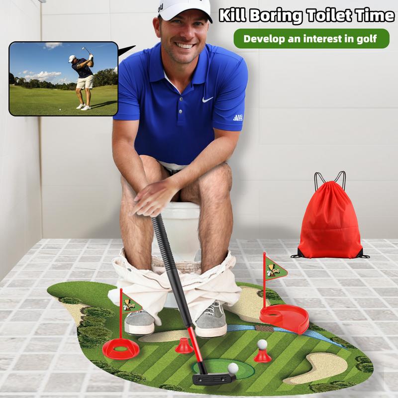 Kaelinda Toilet Golf Game - Funny Gifts for Men, Golf Gifts for Men, Funny White Elephant Gifts for Adults, Bathroom Golf Gag Gifts for Adults, Cool Dad Gifts for Husband Birthday Gifts