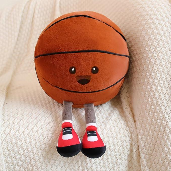 infinity pillows,Jellycat Basketball, American football,Football,Stuff Sport Plushes, Basketball Gifts for Boys and Girls, Soft Sports Pillows Basketball Stuffed Animal Room Decor