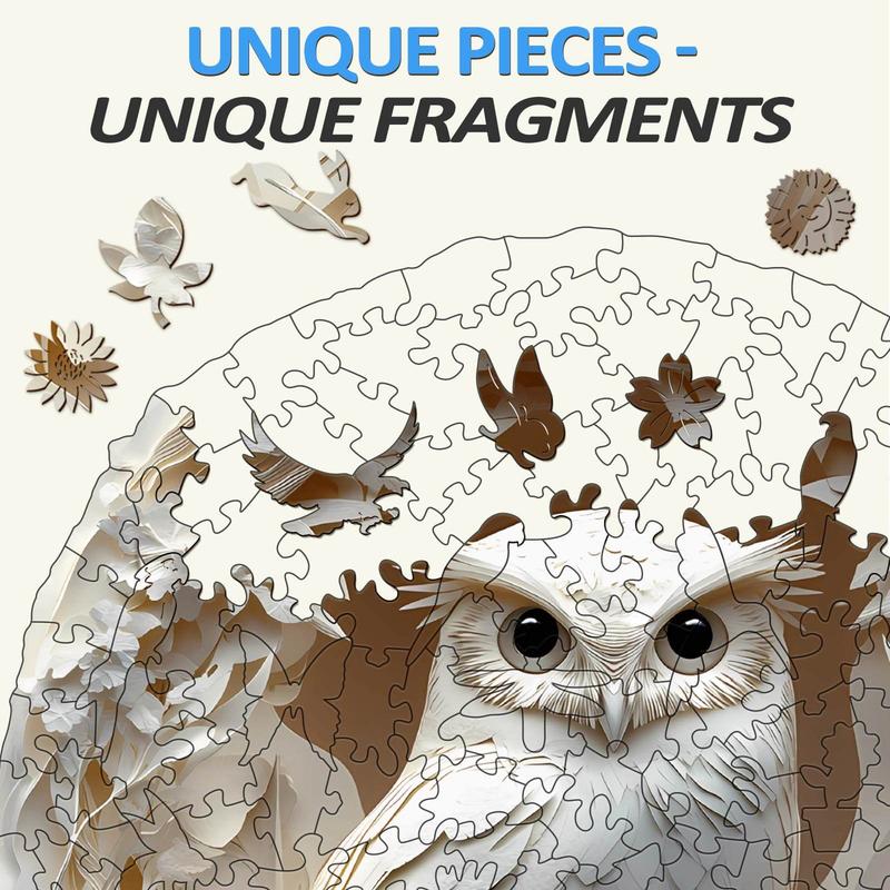 3D Paper Carved Owl Wooden Jigsaw Puzzle 3d  wooden