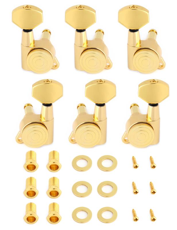 Guitar String Tuning Pegs Locking Keys Machine Heads Tuners Chrome Gold 3R3L