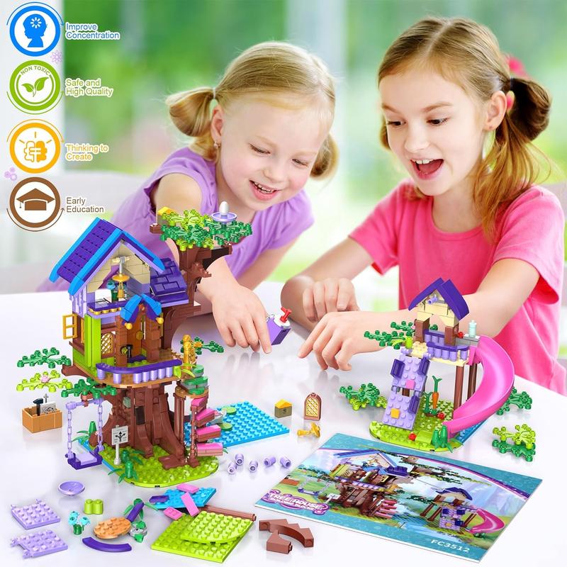 Treehouse Building Set for Kids - 751 count STEM Friendship Tree House Building Kit - Creative Forest Toy Gift for Birthday Christmas Girls Boys 6 7 8 9 10 11 12