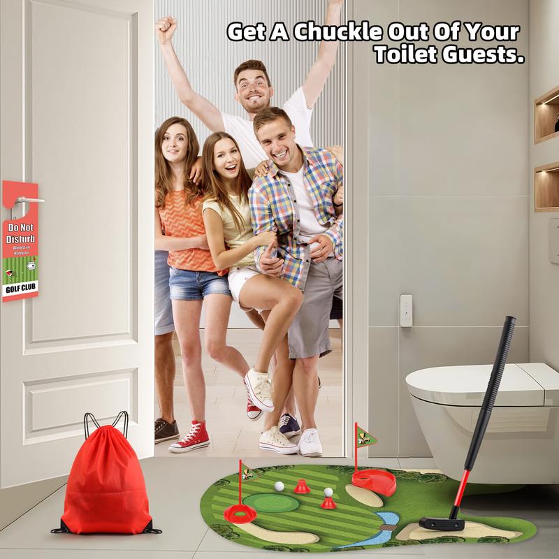 Kaelinda Toilet Golf Game - Funny Gifts for Men, Golf Gifts for Men, Funny White Elephant Gifts for Adults, Bathroom Golf Gag Gifts for Adults, Cool Dad Gifts for Husband Birthday Gifts