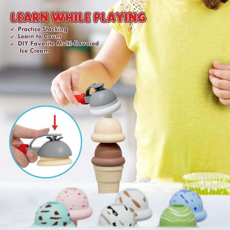 Lehoo Castle Ice Cream Toys for kids, Ice Cream Play Set for Kids, Play Ice Cream Counter Shop, Kitchen Accessories For Kids, Pretend Play, Sweet Treats Ice Cream Parlour