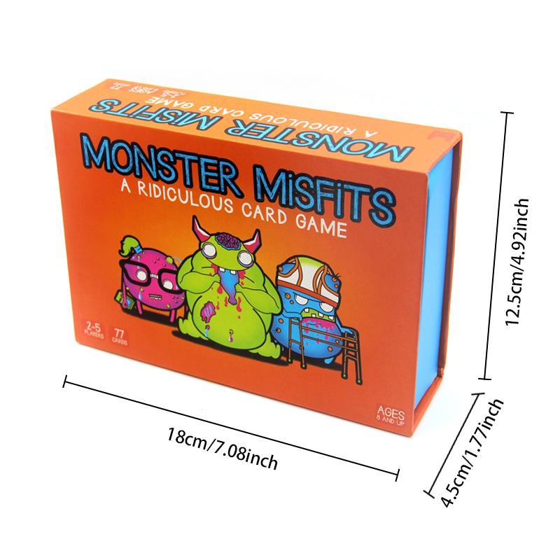 Monster Misfits Card Game, 1 Count Hilarious Card Game, Fun Visual  Party Game for Family, Festival, Friends