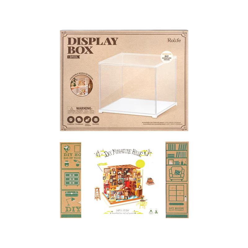 Rolife DIY Miniature House Kit Sam's Study, Tiny House Kit for Adults to Build, Mini House Making Kit with Furnitures, Gifts for Family and Friends (Sam's Bookstore)