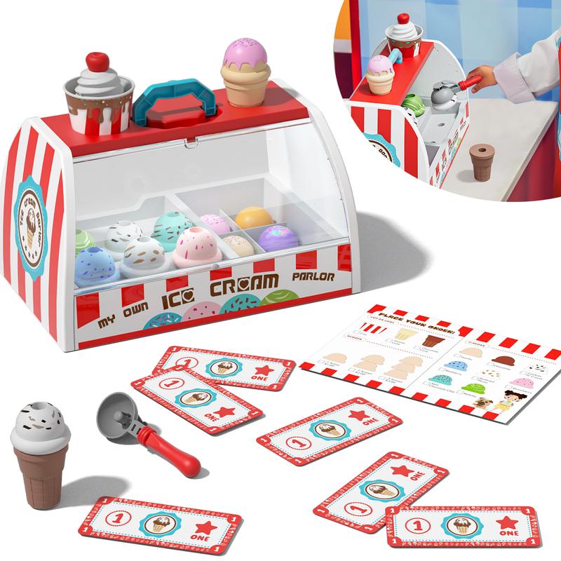 Lehoo Castle Ice Cream Toys for kids, Ice Cream Play Set for Kids, Play Ice Cream Counter Shop, Kitchen Accessories For Kids, Pretend Play, Sweet Treats Ice Cream Parlour