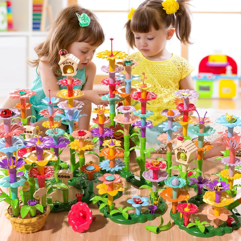 Birthday Gifts s & s, 224 PCS Flower Garden Building Toy STEM Educational Activity Preschool Toys s