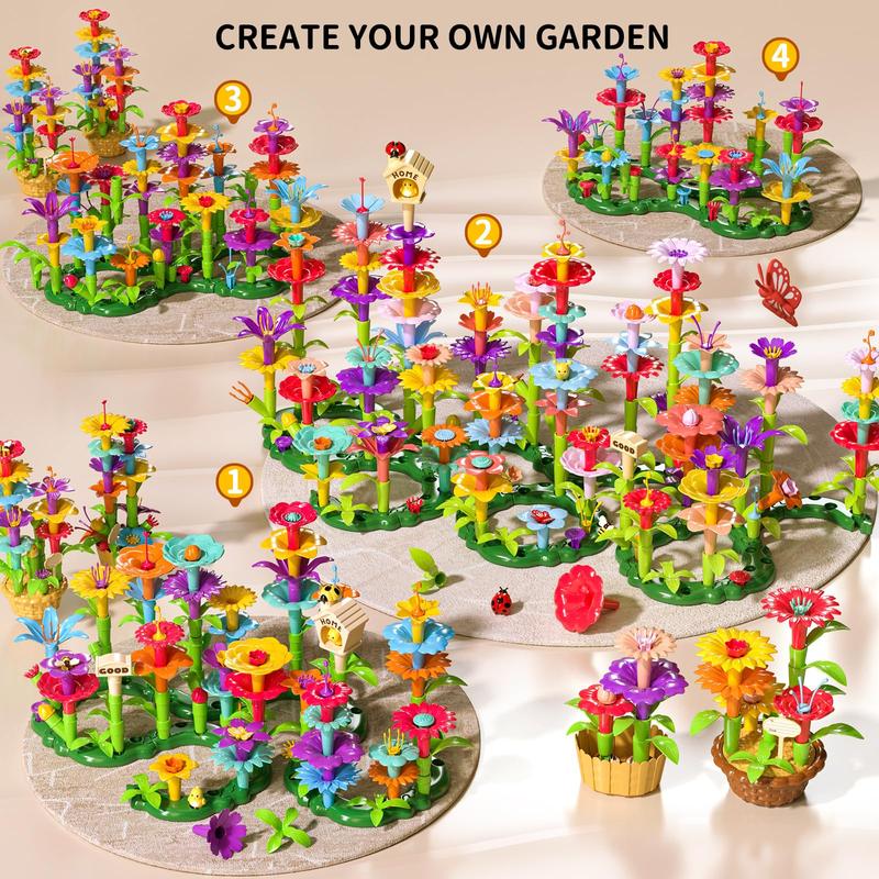 Birthday Gifts s & s, 224 PCS Flower Garden Building Toy STEM Educational Activity Preschool Toys s