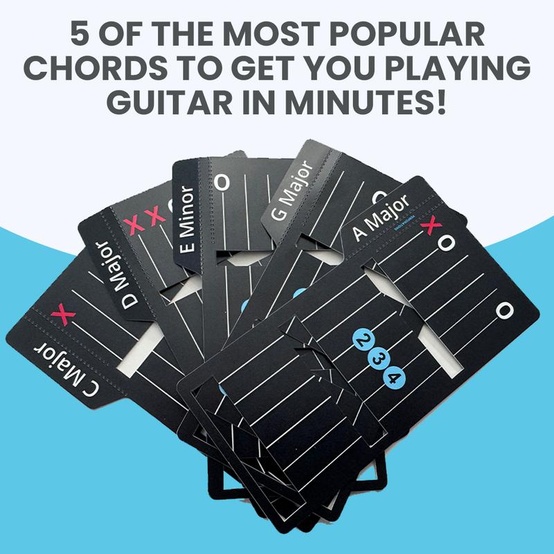 Card Chords 5 Chord Sample Set to Get You Playing the Guitar in Minutes