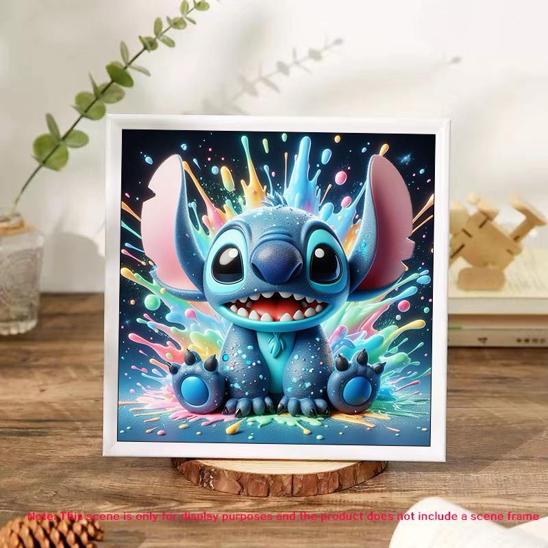 Cartoon Stitch Pattern DIY Diamond Arts Colorful Painting Kit without Frame, DIY 5D Diamond Arts Colorful Painting Kit, Wall Art Decor for Home