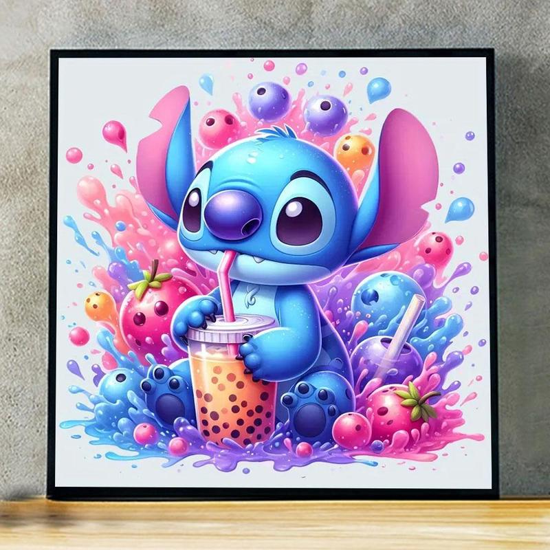 Cartoon DIY Diamond Arts Colorful Painting Kit without Frame, Tool Kits Full Round Diamond Arts Painting Colorful Cartoon Bedroom Decor Gift