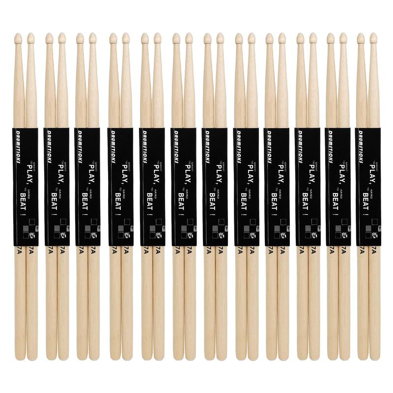 7A 5A Drum Stick Set, 12 Pairs Maple Wood Drum Stick, Drum Stick Set for Drummer, Music Accessories for Drum Set, Drum & Percussion Accessories