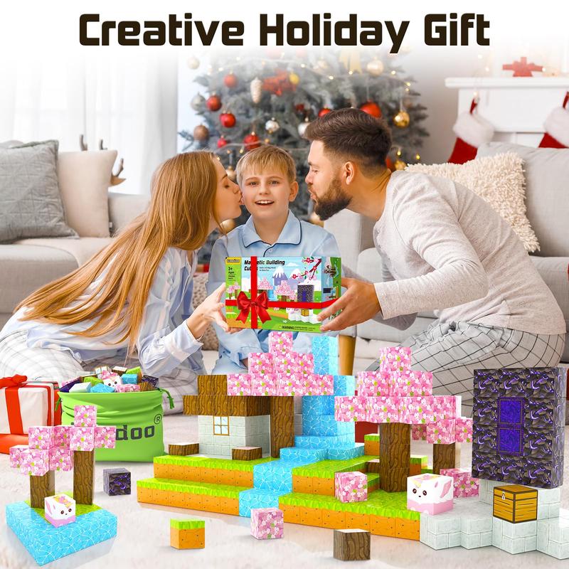 Magnetic Building Blocks Toy, 1 Set Creative DIY Tabletop Decoration, Educational Sensory Magnetic Building Block Toy for Boys & Girls