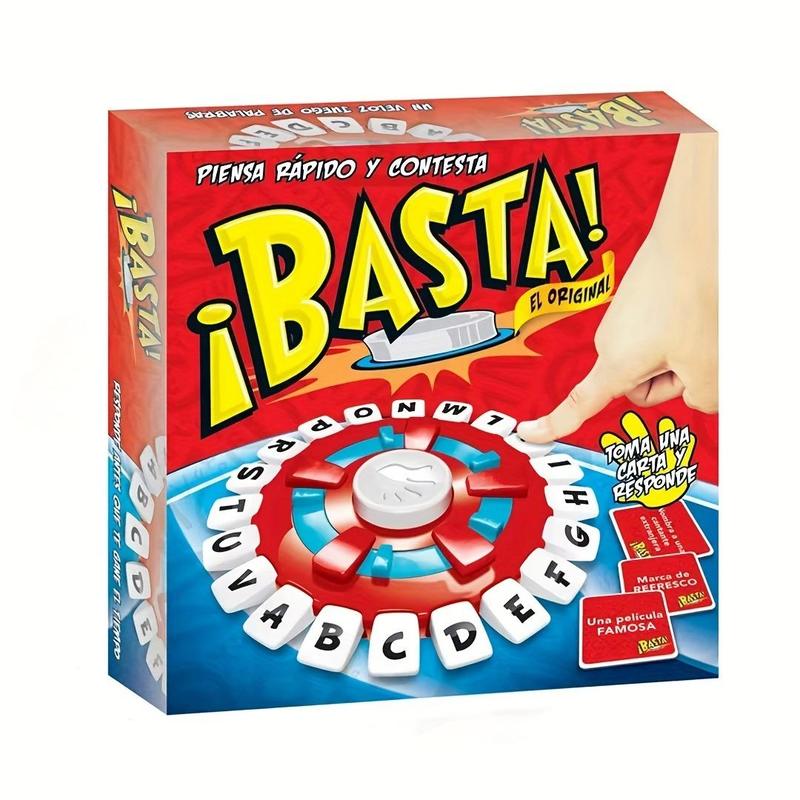 Basta Strategy Board Game, 1 Count Spanish Edition Word Thinking & Quick Letter Challenge, Educational Family Game for Ages 14+ Teenager, Friends, Party