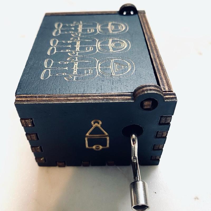 Mini Hand Crafted Squid Games Theme Song Music Box - First 18 Seconds