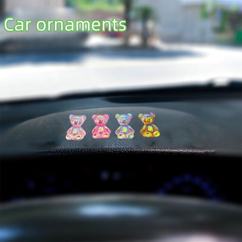 Luminous Bear Design Resin Ornament, 30 50pcs Cute Bear Decoration, DIY Decorative Accessories for Fish Tank & Car & Room